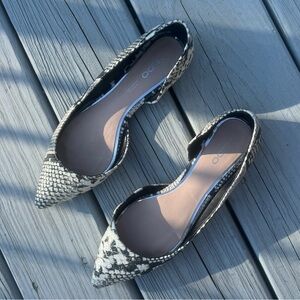 NWOT Aldo D’orsay Snakeskin Flats
